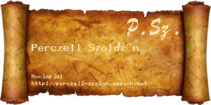 Perczell Szolón névjegykártya